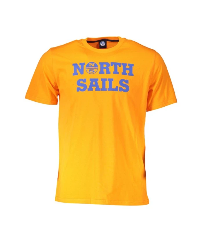 

Мужская футболка из оранжевого хлопка North Sails, желтый