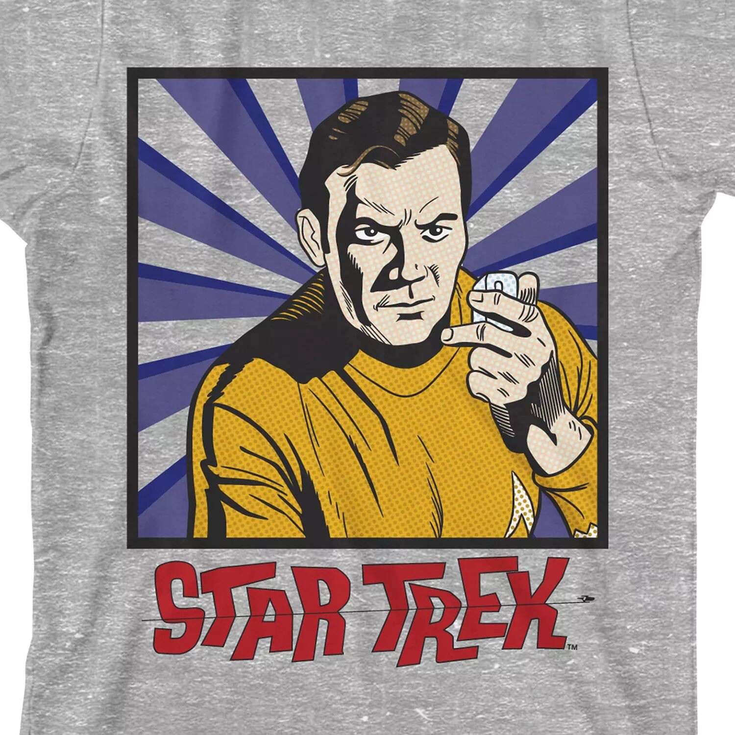 

Футболка с графическим рисунком Star Trek TOS Kirk для мальчиков 8–20 лет Licensed Character