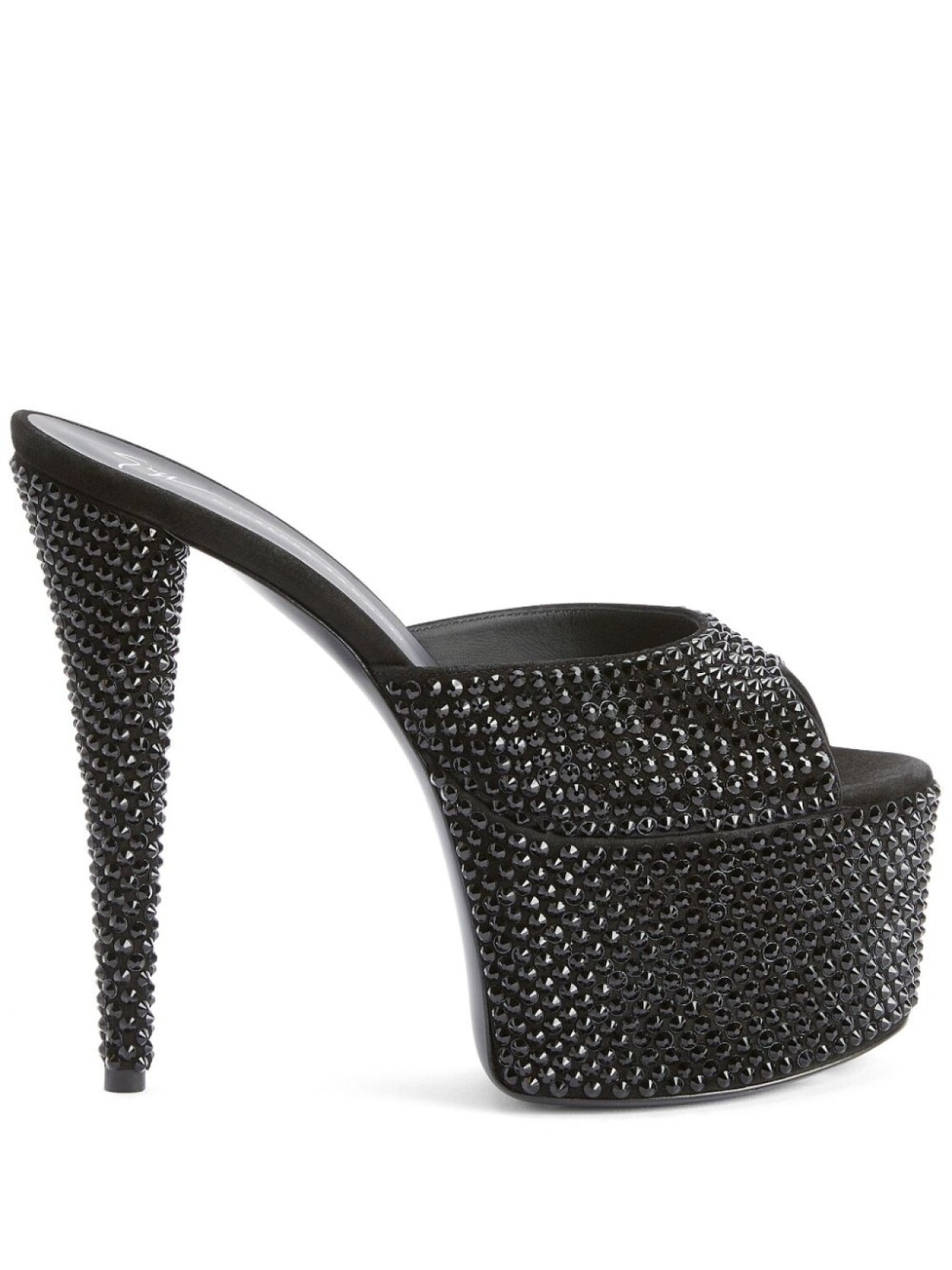 Giuseppe Zanotti босоножки Aida 150 с кристаллами, черный