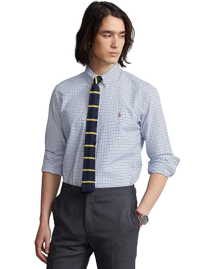 

Мужская классическая оксфордская рубашка Polo Ralph Lauren, Blue/White Multi