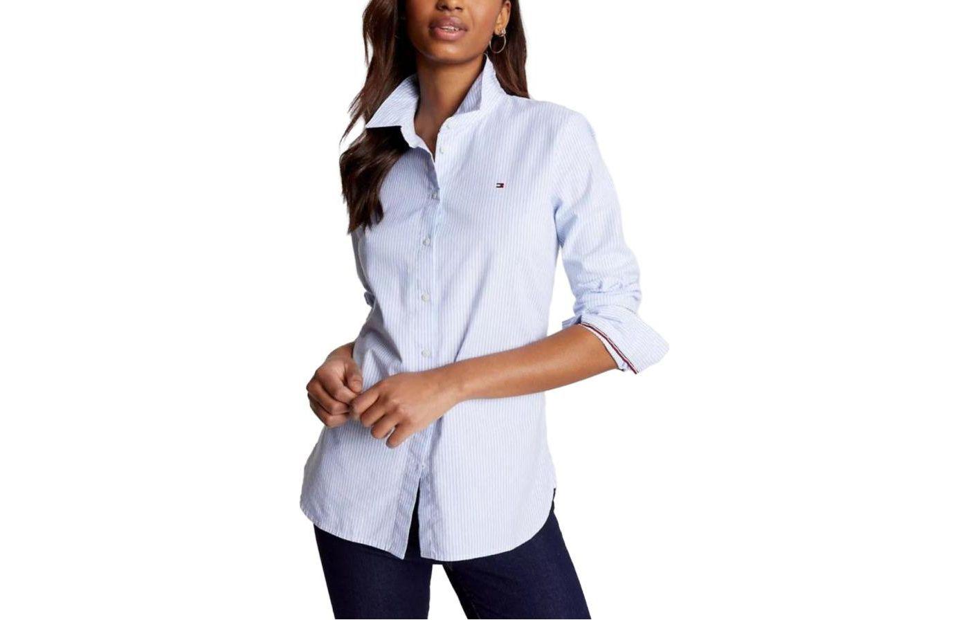 

Tommy Hilfiger Рубашка Regular Fit Stripe Shirt Women's Blue