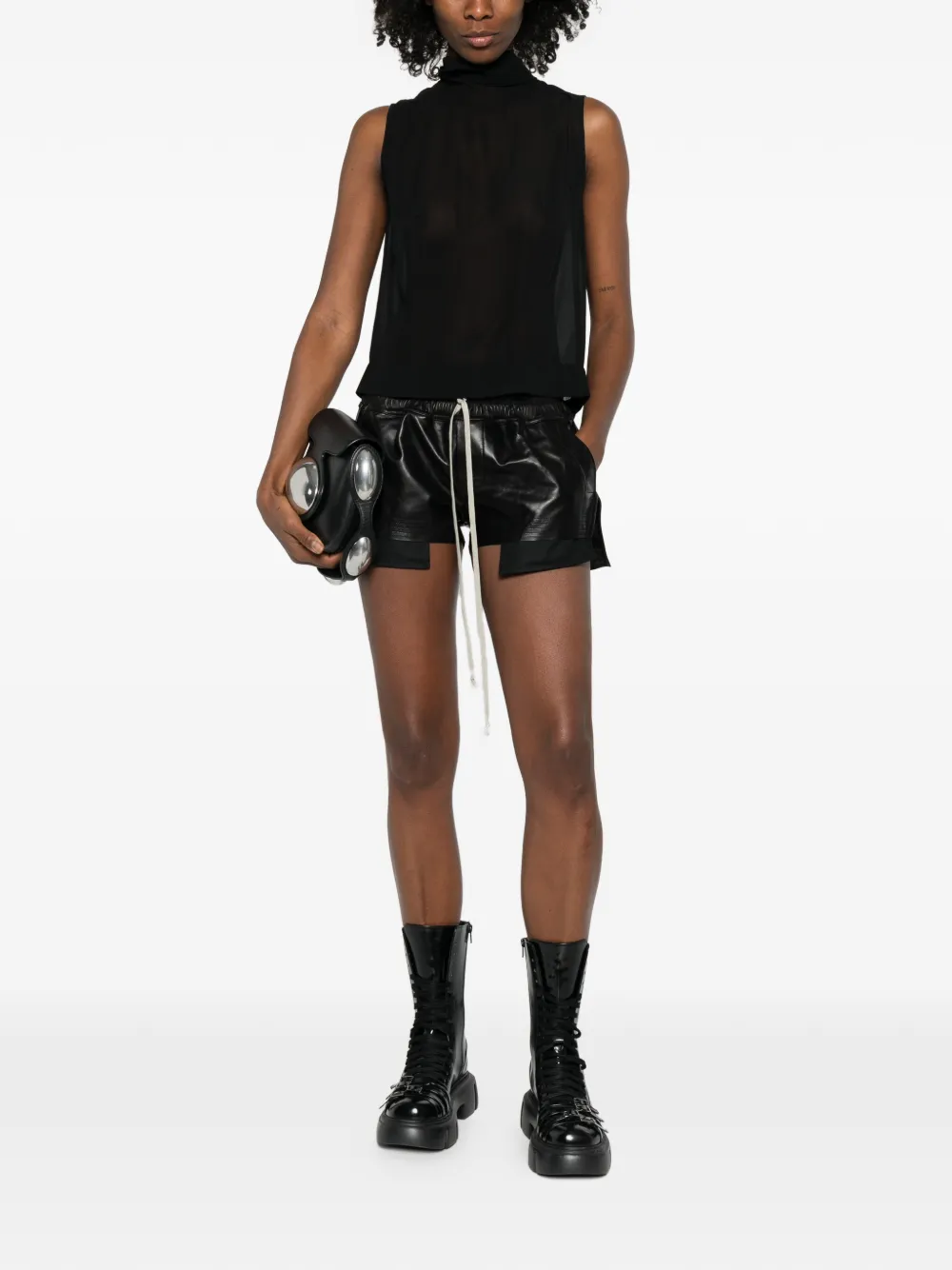 Шорты с кулиской Fog Rick Owens, черный — фото 2