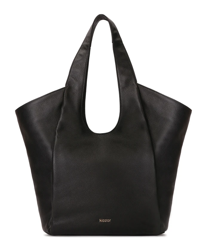 

Мягкая черная кожаная сумочка Kazar, черный