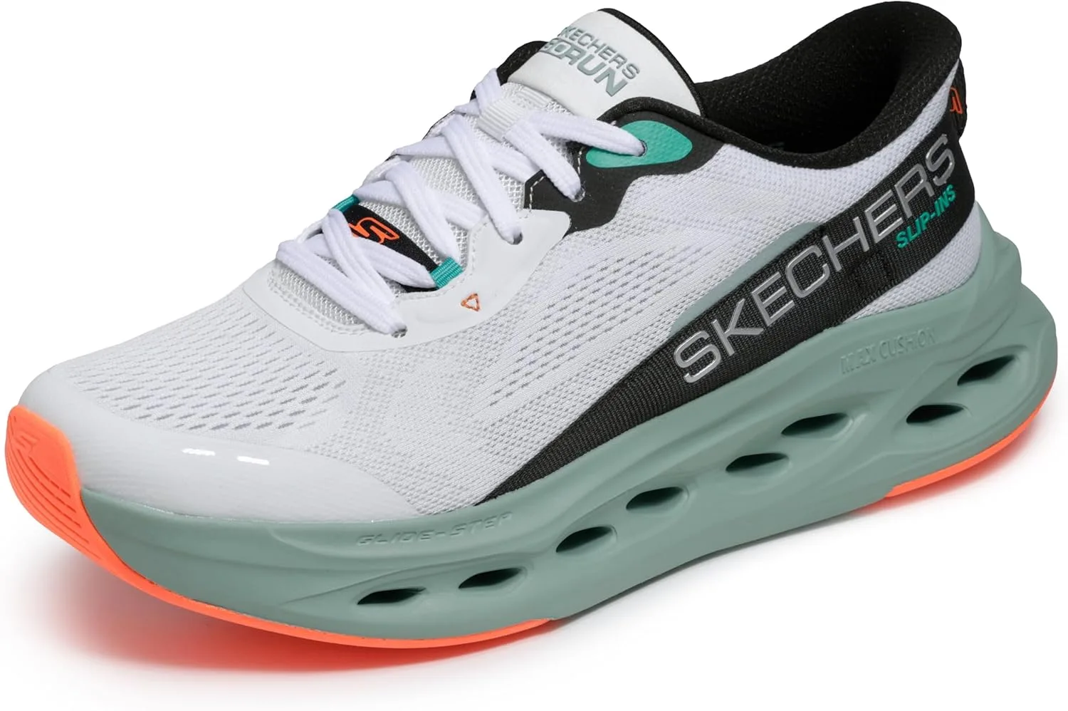 Кроссовки Skechers Men's Max Cushioning Glide Step Advert Hands Free Slip In Trainers, белый