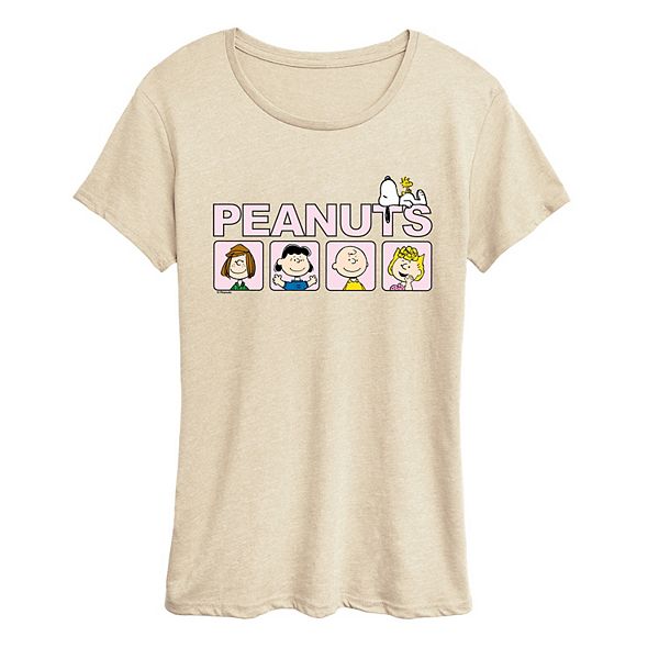 

Женская футболка с принтом Peanuts Licensed Character, Beige