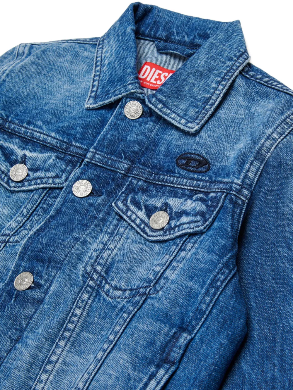 Джинсовая куртка Jnhill на пуговицах Diesel Kids, синий — фото 3