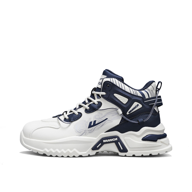 

Скользоустойчивые износостойкие кроссовки High top Chunky с поддержкой, балансом и увеличением роста WARRIOR, бежевый синий