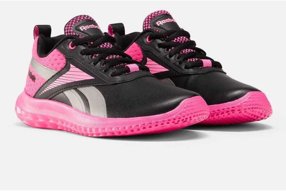 Кроссовки для бега Reebok Girls' Rush Runner 5.0 Syn, черный/розовый — фото 4