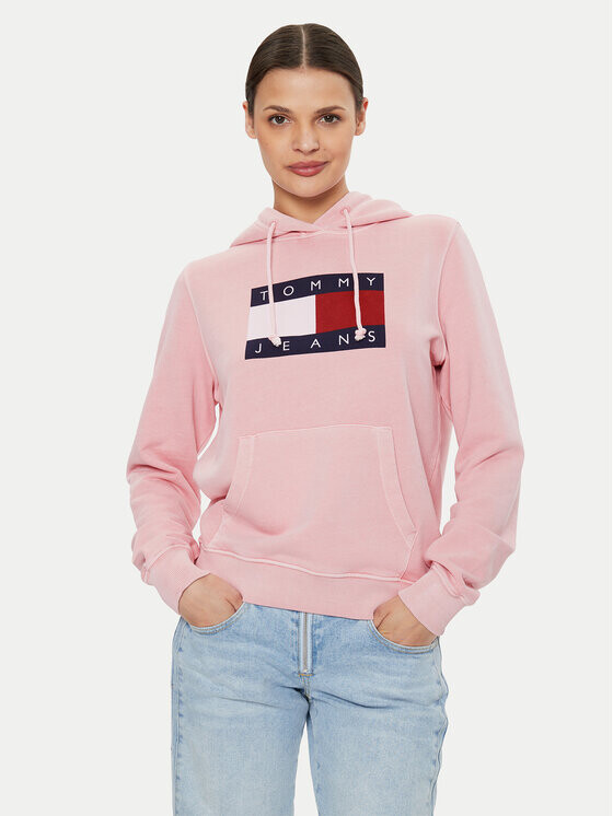 

Толстовка regular fit Tommy Jeans, розовый