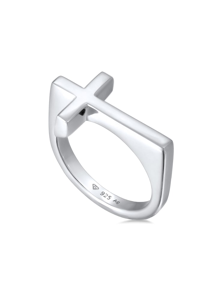 

KUZZOI Кольцо из серебра 925 пробы, крест из серебра