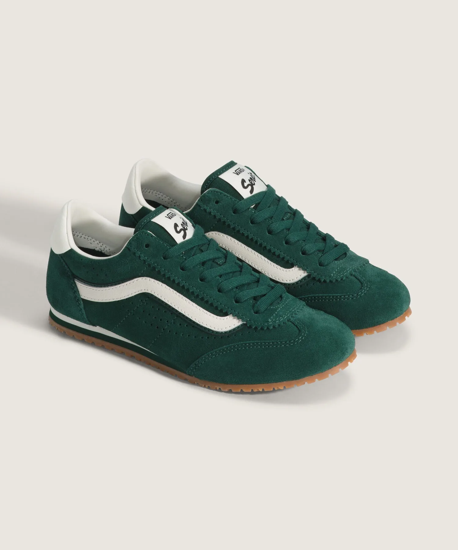 Унисекс кеды из натуральной кожи Super Lowpro VANS изумрудные — фото 2