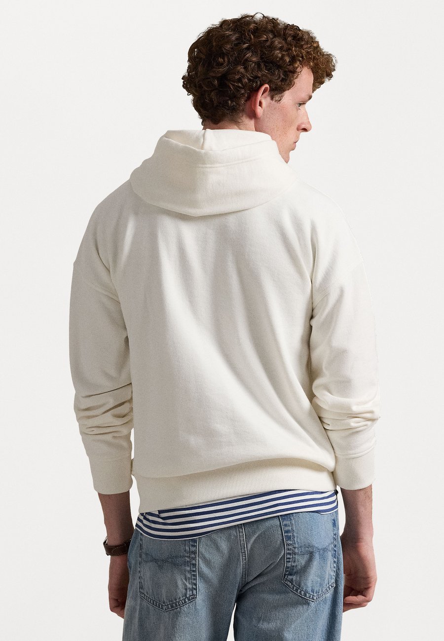 Худи Polo Ralph Lauren RELAXED FIT LOGO FLEECE HOODIE, Deckwash White/White — фото 3