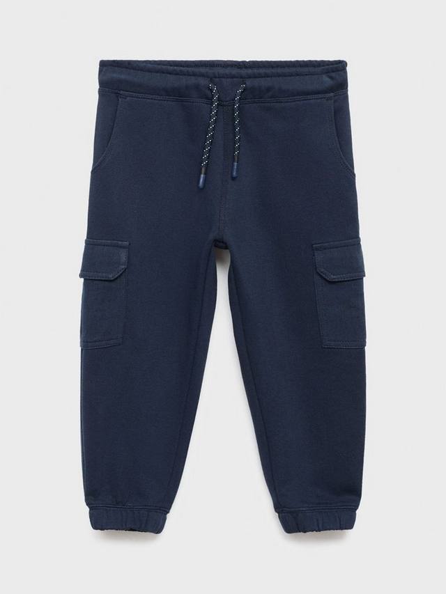 

Детские зауженные карго-брюки Mango, Navy