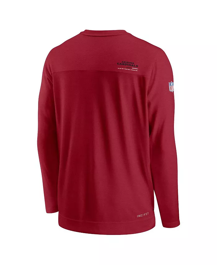 Мужская футболка с длинным рукавом Arizona Cardinals 2022 Sideline Coach Chevron Lock Up Performance Nike — фото 4
