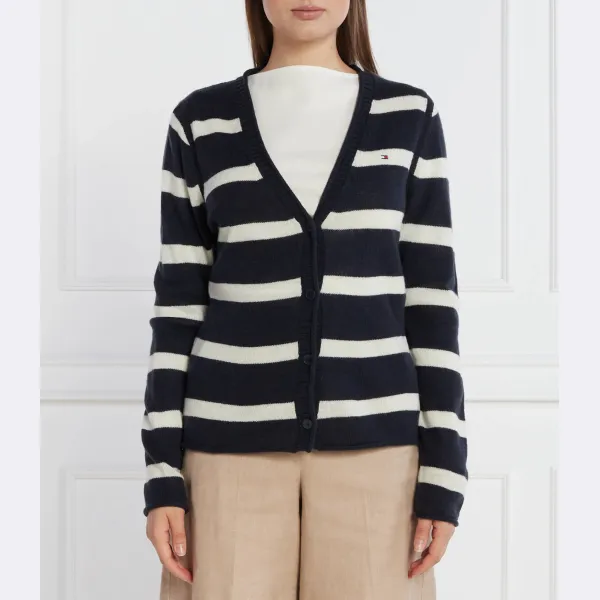 

Шерстяной кардиган обычного кроя Tommy Hilfiger, синий