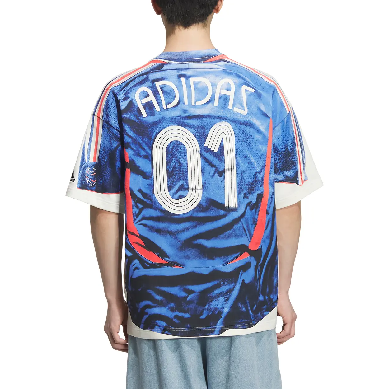 Футболка Unisex Adidas Originals, синий/белый/красный — фото 4