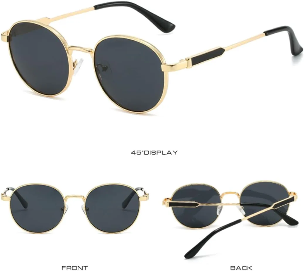 

Круглые солнцезащитные очки в модном винтажном стиле для лета, металлические, с защитой от УФ-излучения UV400, ретро-очки для женщин и мужчин MWTSYSQ, 3792ac3