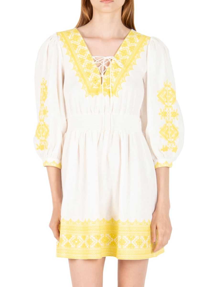 

Платье Джина от South Hampton Beaches Secret Mission, цвет White Yellow