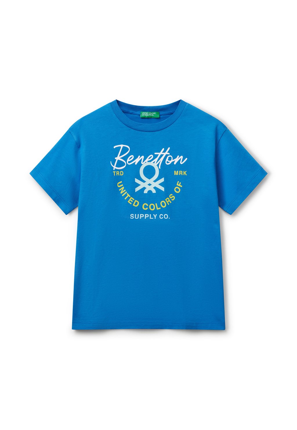 

Футболка с принтом WITH LOGO United Colors of Benetton, синий
