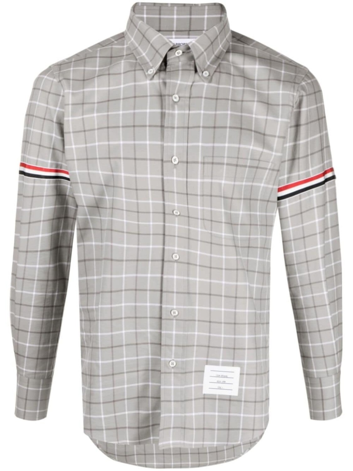 

Thom Browne рубашка в клетку, серый