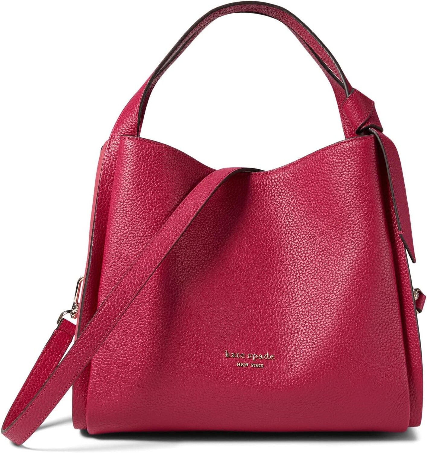 

Сумка-тоут Kate Spade New York Knott Color-Blocked Pebbled Leather Medium Crossbody Tote, цвет Renaissance Rose Multi