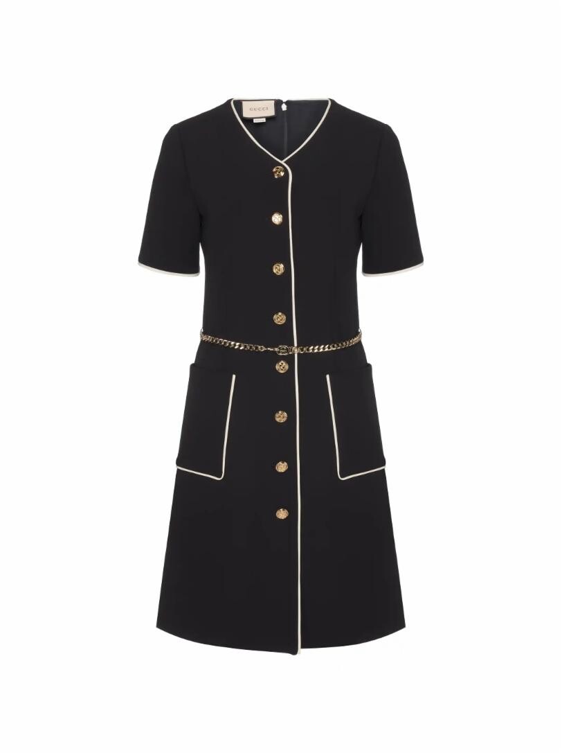 

Платье с поясом Gucci, черный