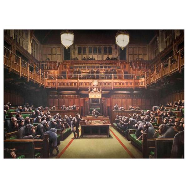 

Картина на холсте A.S. Création Banksy Devolved Parliament, коричневый