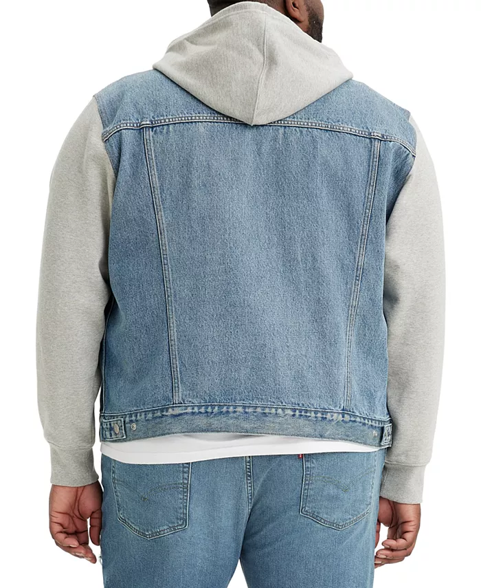 Levi’s Мужская утепленная куртка-пуловер с капюшоном Relaxed-Fit Big & Tall Levi's, синий — фото 2