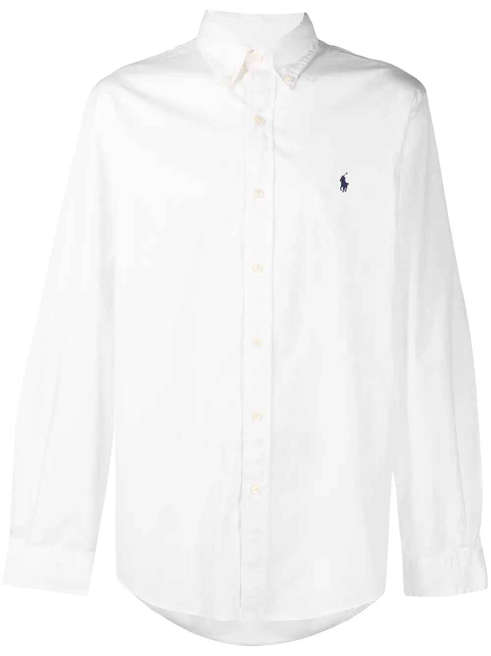 

Рубашка с вышитым логотипом POLO RALPH LAUREN, белый