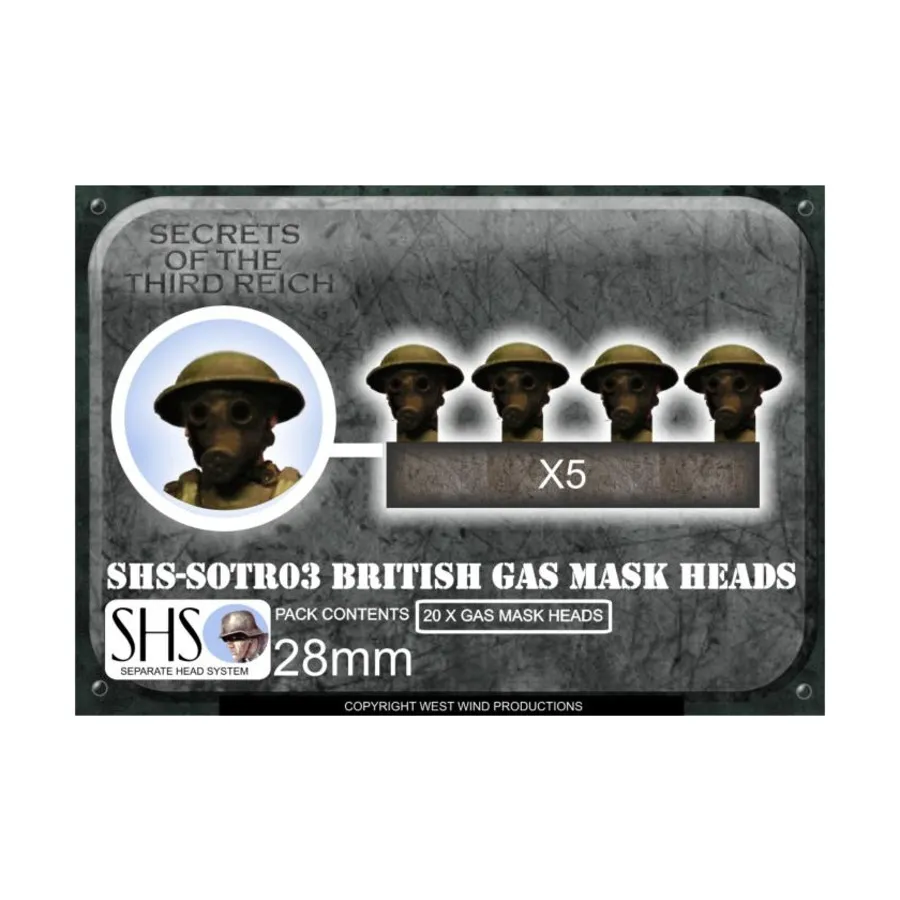 

Британские головы в противогазах, Secrets of the Third Reich 1949 - Separate Heads System (28mm)