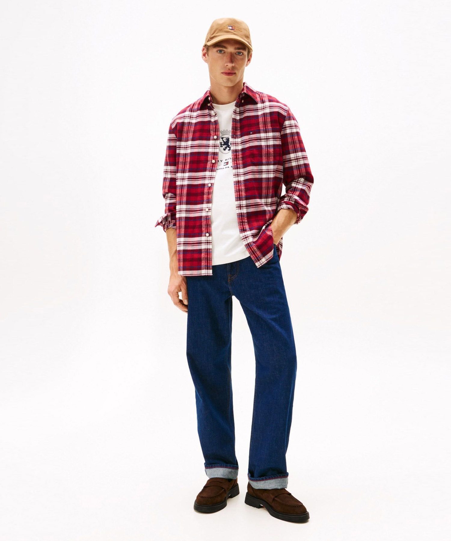 Рубашка в клетку «тартан» из фланели Hero TOMMY HILFIGER, Other reds 0QJ — фото 2