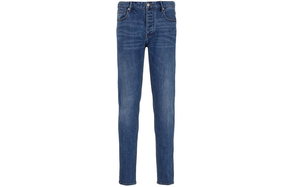Джинсы Mid-Rise Slim-Fit EMPORIO ARMANI, синий — фото 3