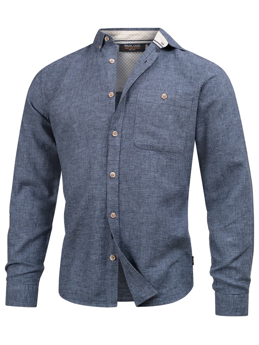 

Рубашка на пуговицах классического кроя INDICODE JEANS, синий
