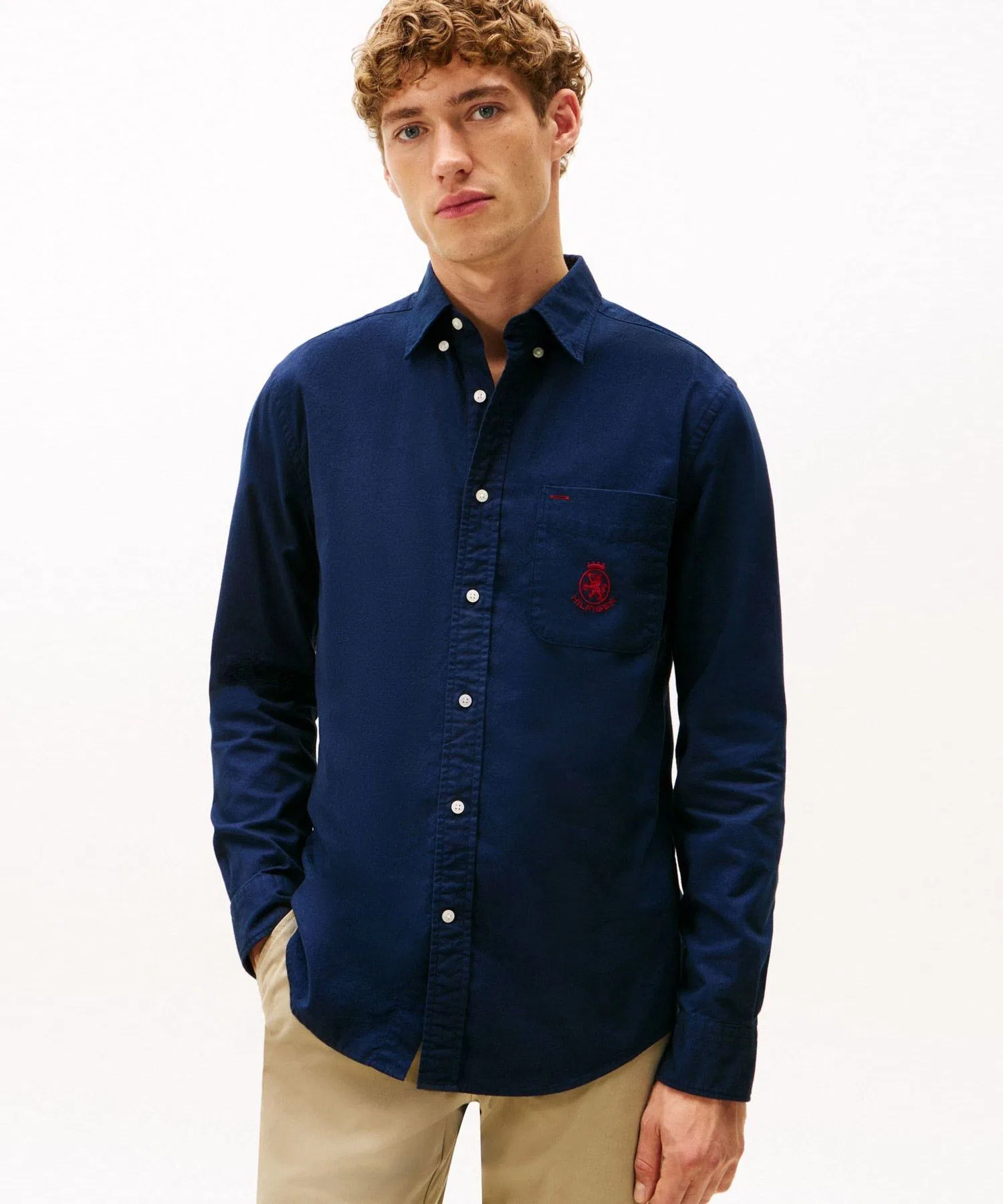 Мужская рубашка TOMMY HILFIGER Brushed Oxford Crest Pocket