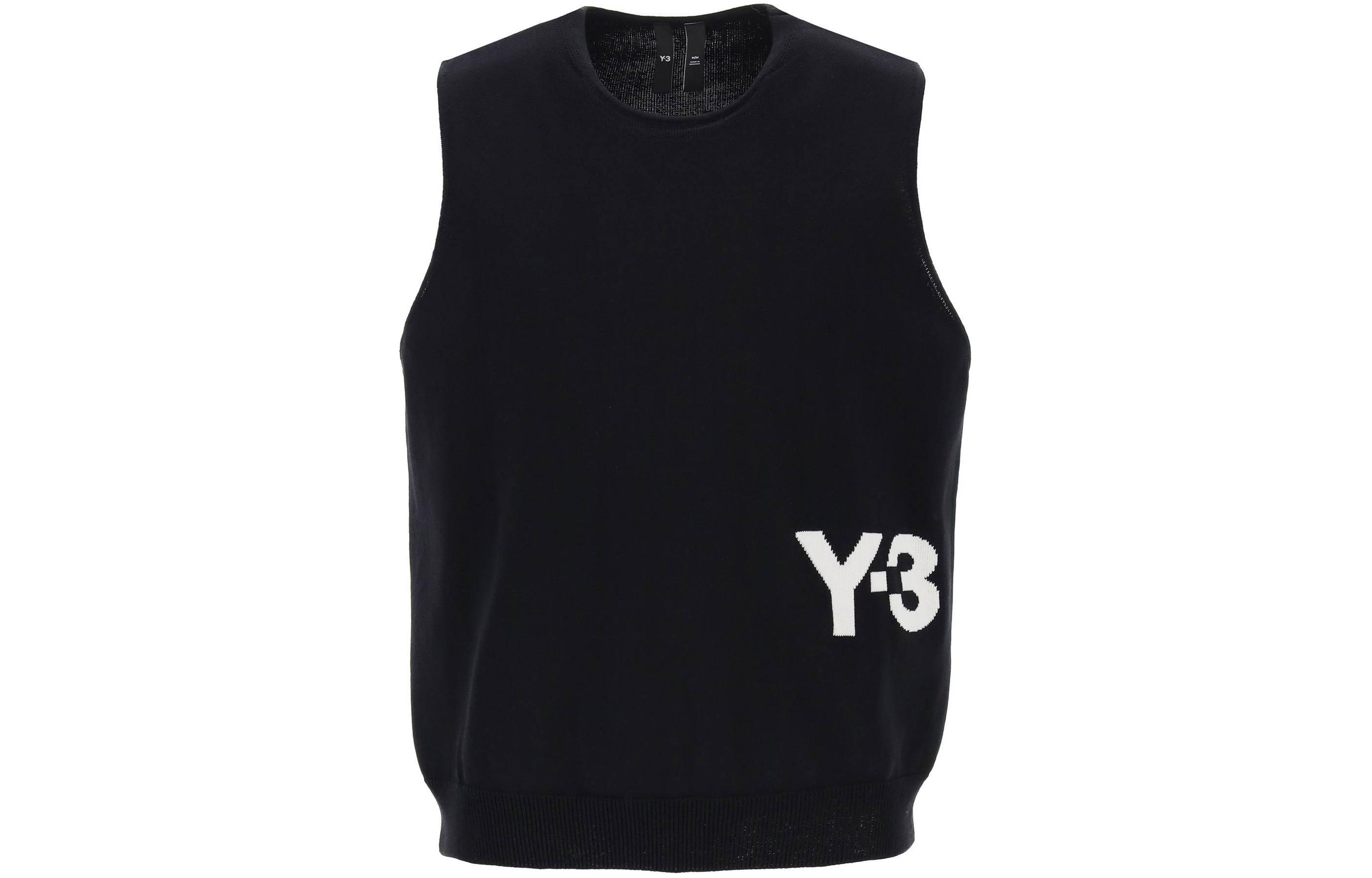 

Майка Y 3 X Adidas с логотипом интарсией Y-3, черный