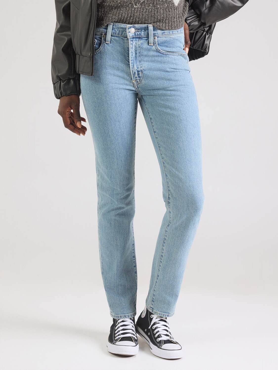 LEVI'S  Джинсы '724 HIGH RISE STRAIGHT' в синем дениме, силуэт slim fit — фото 3