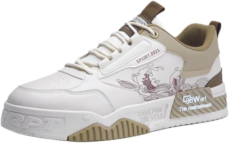 

Мужские стильные повседневные кроссовки с толстой подошвой и шнуровкой, удобные, дышащие и прочные Fusecottc, слоновая кость