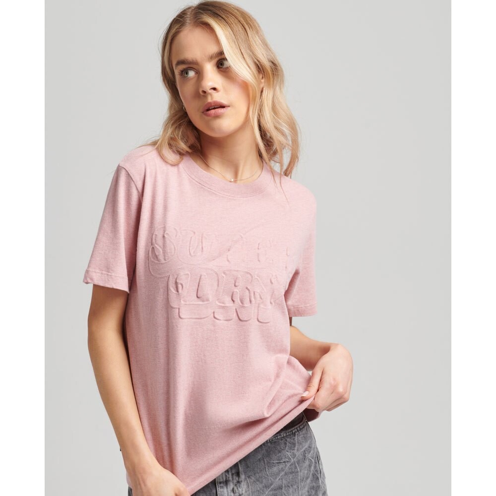 

Футболка Superdry Vintage Cooper Emboss, розовый