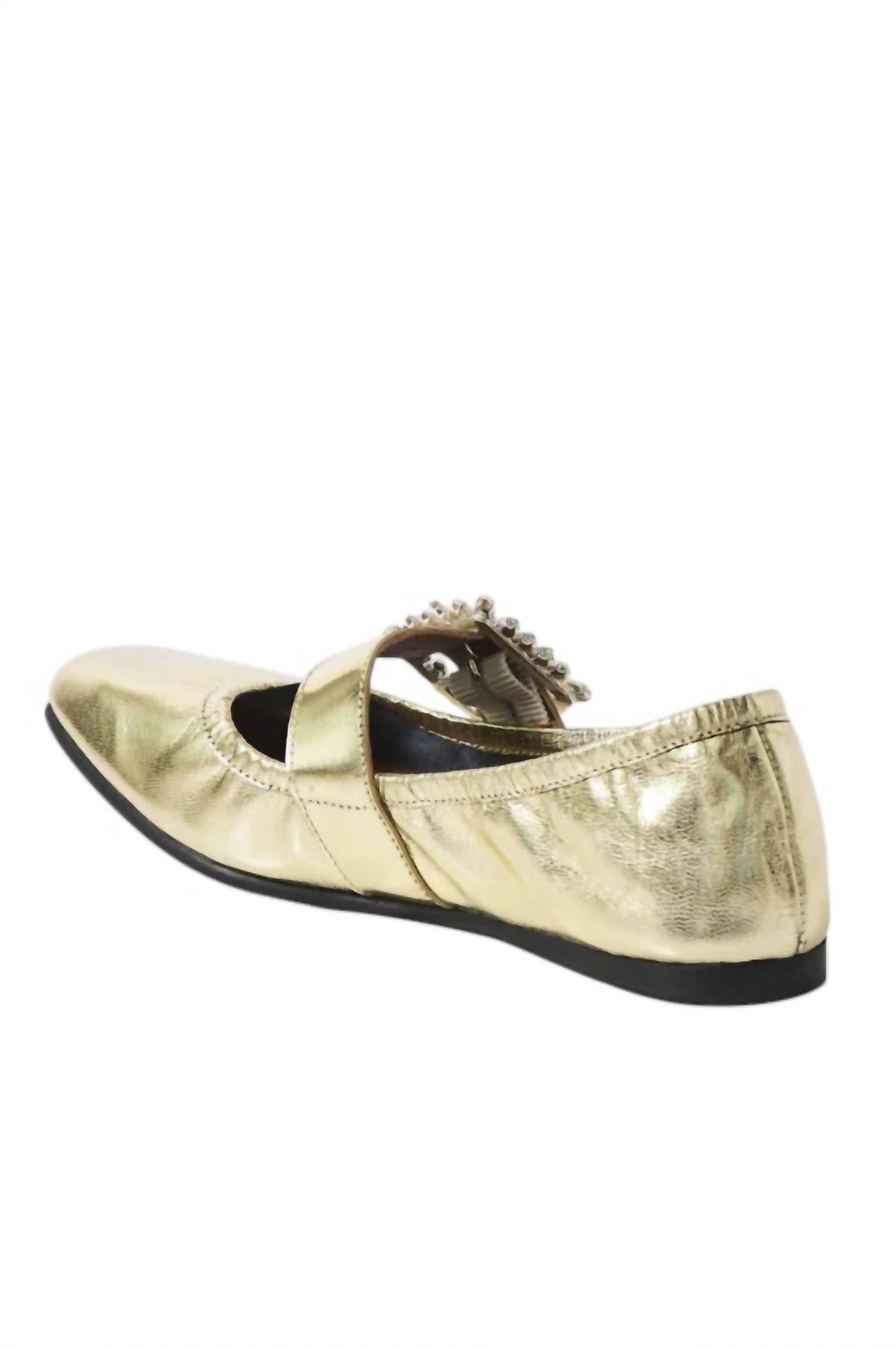 Женские балетки Ursa Gemini цвета шампанского с металлическим оттенком Free People, цвет champagne metallic — фото 3