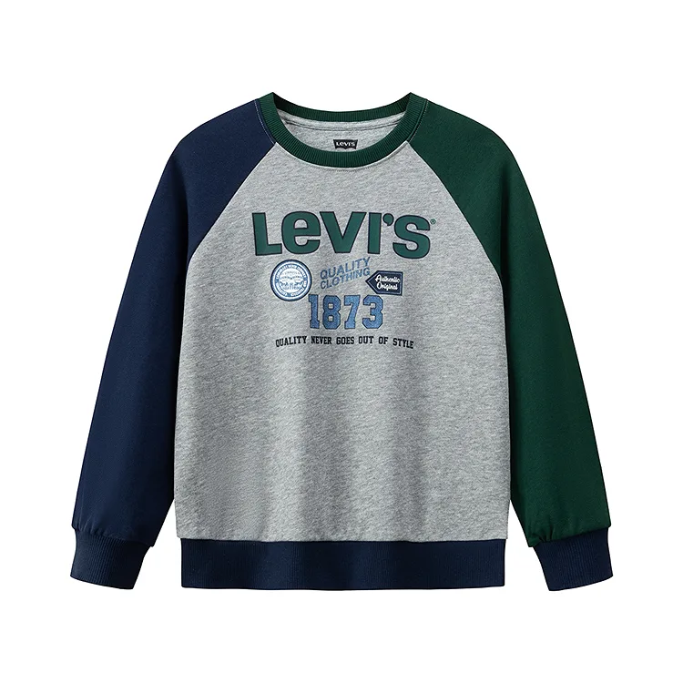 Детский свитшот с круглым вырезом Levis, Heather Gray