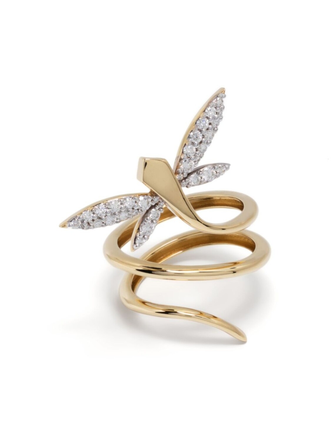 

Кольцо Micro Dragonfly из желтого золота с бриллиантами Anapsara, золотой