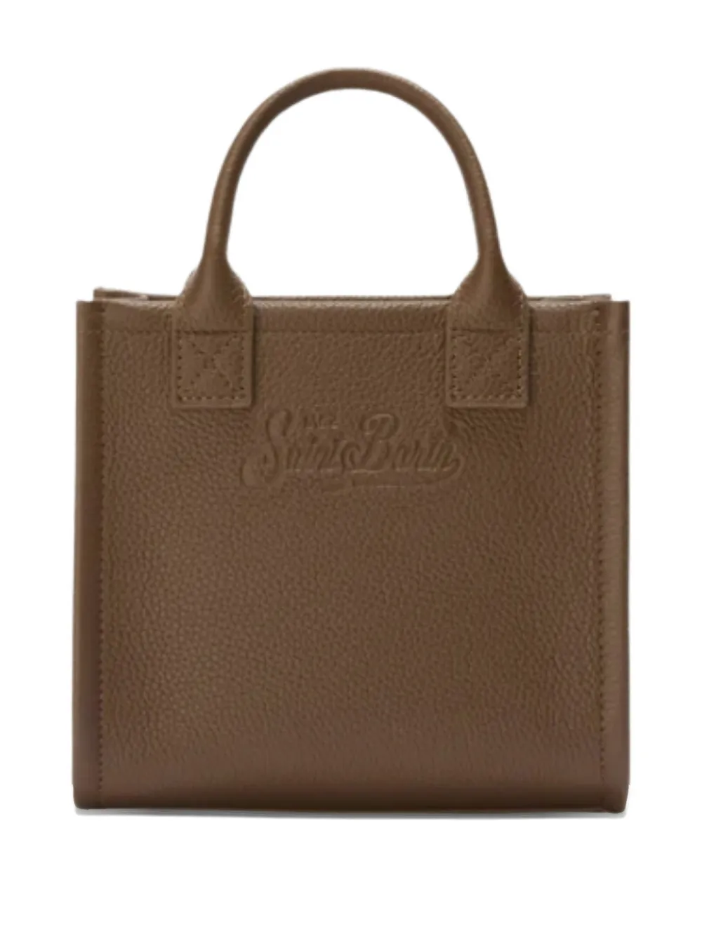 

Мини-сумка-тоут с тисненным логотипом Mc2 Saint Barth, коричневый