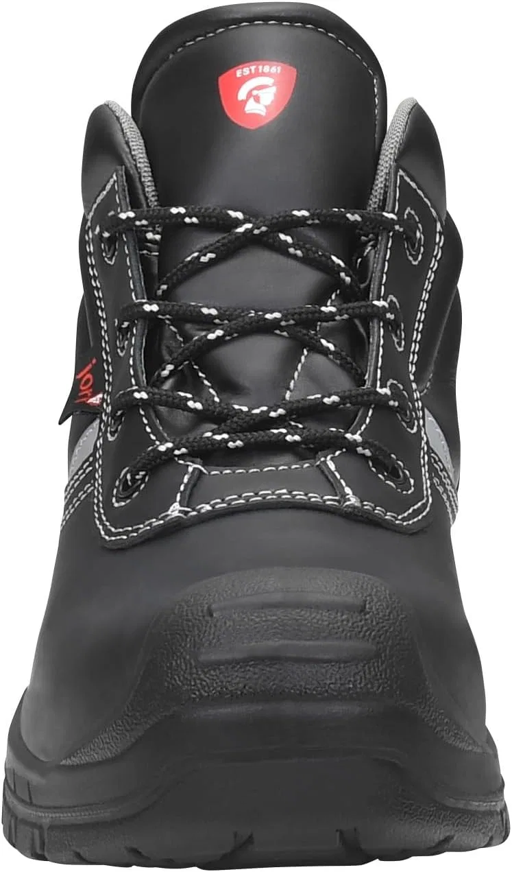 ELTEN Защитные ботинки JORI Basic II Compo Mid S3S из черной кожи на шнуровке с пластиковым защитным носком. Легкие и прочные, подходят для мужчин и женщин — фото 4