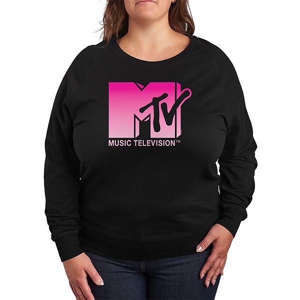 

Футболка с длинным рукавом MTV Logo French Terry Plus Size Licensed Character