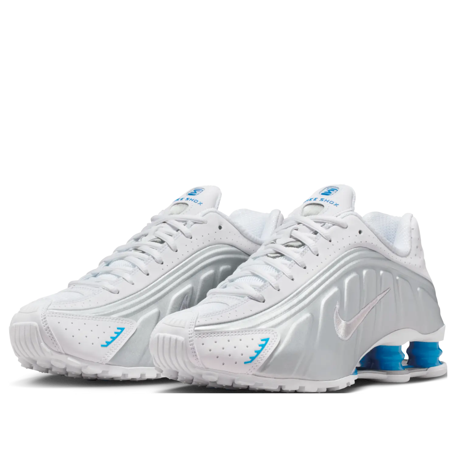 Кроссовки (WMNS) Nike Shox R4 'White Blue Hero' — фото 4