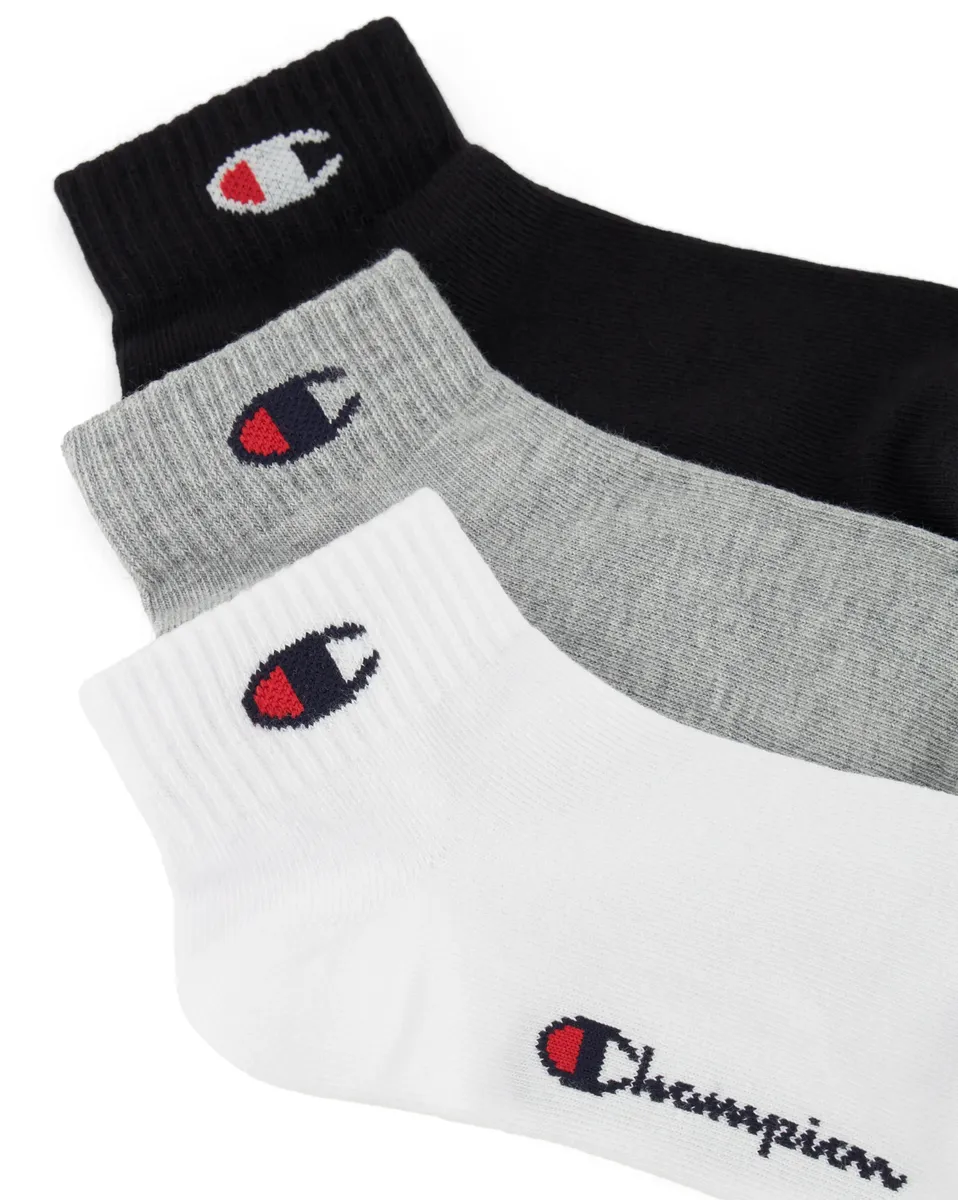Носки-кроссовки Champion "6pk Quarter Socks" (6 пар, комплект), цвет Oxgm/Oxgm/Wht/Wht/Nbk/Nbk-Ns — фото 2