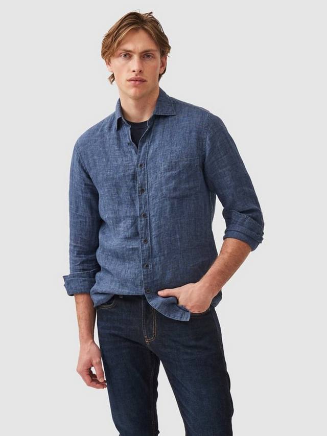 

Coromandel Linen Slim Fit рубашка с длинными рукавами Rodd & Gunn, Marine