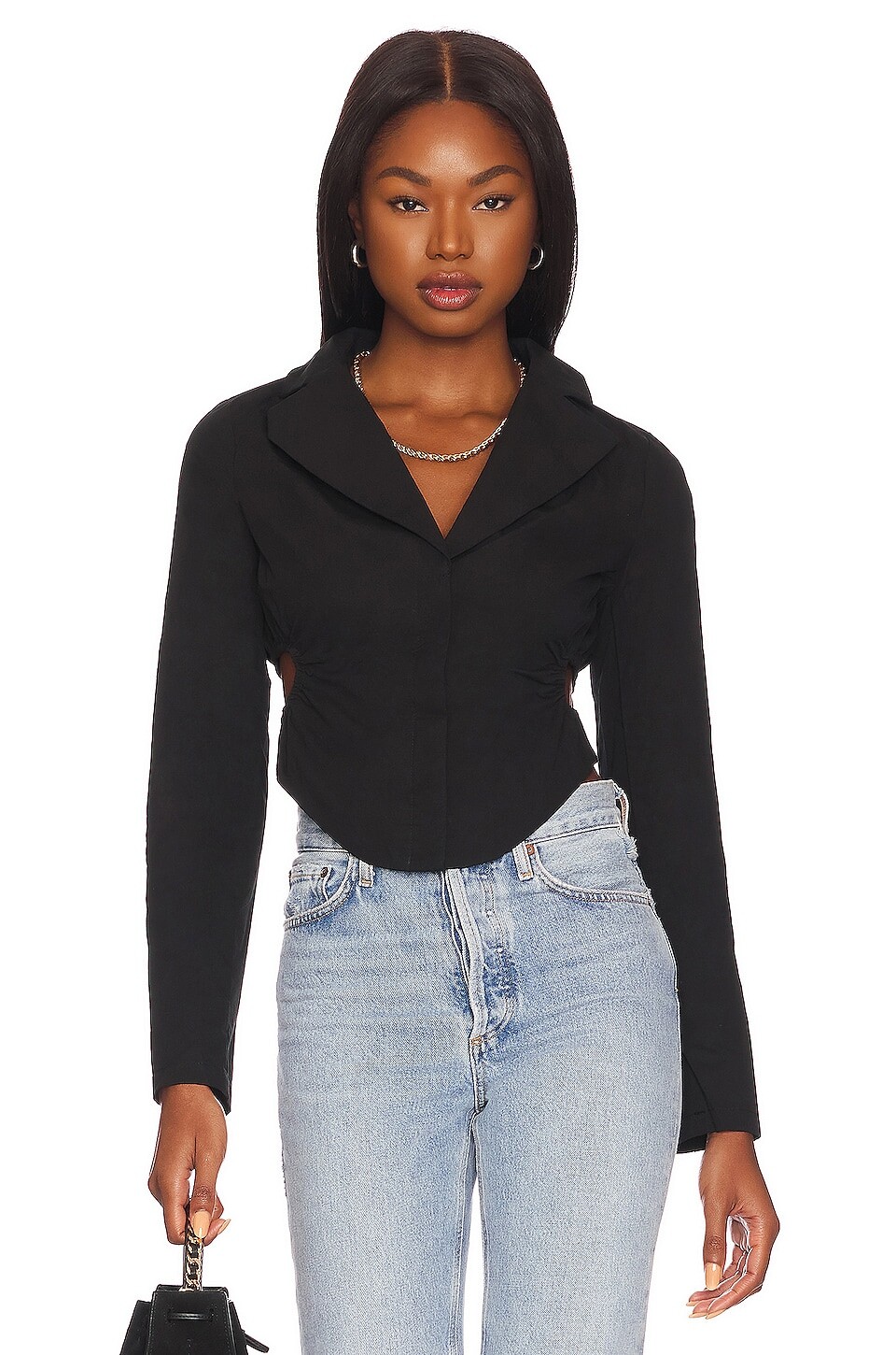 

Топ MORE TO COME Felicity Button Up, черный
