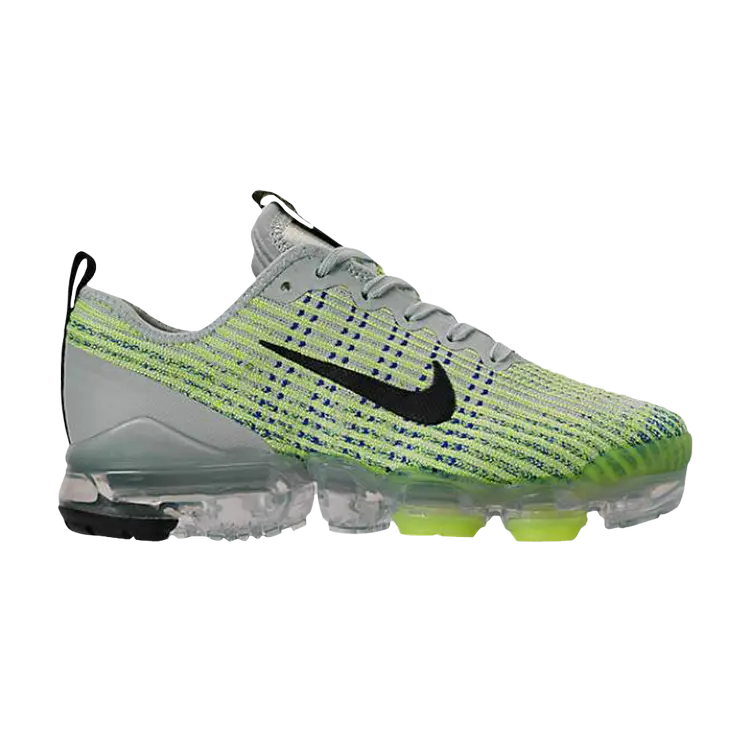 

Кроссовки Nike Air VaporMax Flyknit 3 GS 'Light Silver Volt', серебряный