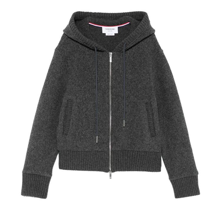

Худи Thom Browne Wool Fleece Zip Up Hoodie 'Charcoal'